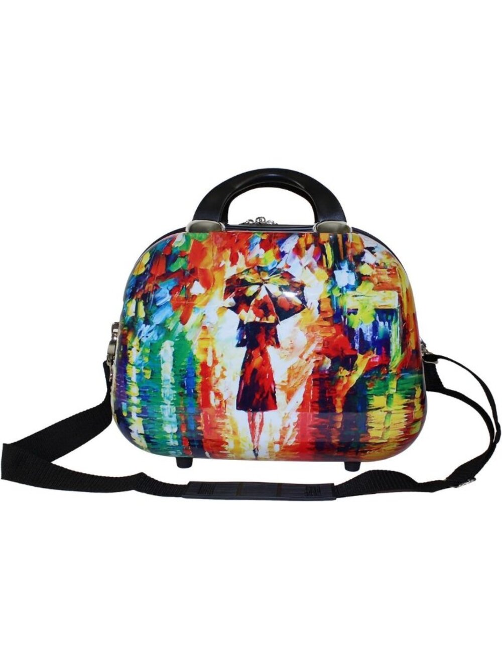 Chic 13-Inch Cosmetic Case Shoulder Tote - Stylish Travel Organizer, Paris